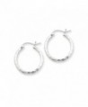 2mm Diamond Cut- Polished Sterling Silver Hoops - 20mm (3/4 Inch) - C4116RRBWZJ