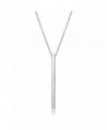 UMODE 925 Sterling Silver Bar Pendant Necklace 17.5 in - CH12NSVC643