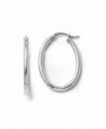 2.5mm Polished Oval Hoop Earrings in Sterling Silver- 27mm (1 1/16 in) - CY11PKE075L