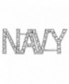 PinMart's Rhinestone USA Military NAVY Patriotic Jewelry Brooch Style Pin 1-3/4" - CZ119PEOH6R