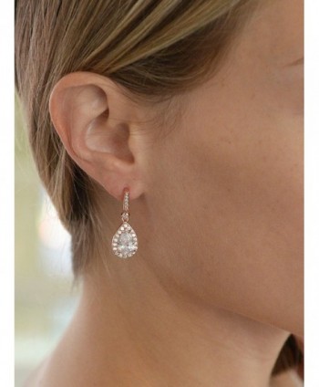 Mariell Plated Zirconia Bridal Earrings in Women's Drop & Dangle Earrings