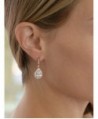 Mariell Plated Zirconia Bridal Earrings in Women's Drop & Dangle Earrings