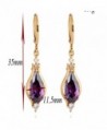 YAZILIND Elegant Teardrop Zirconia Earrings