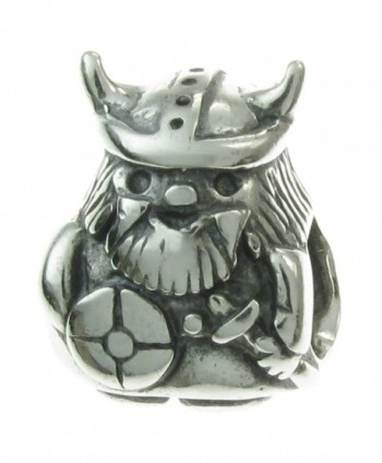 925 Sterling Silver Viking Pirate Bead For European Charm Bracelets - CA126QVBRKF