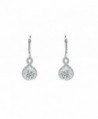 Women's 8MM Cubic Zirconia Infinity Lever Back Drop Earrings - Silver - CW120XPIXTN