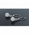 Womens Zirconia Infinity Earrings Silver