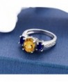 Citrine Sapphire Sterling 3 Stone Engagement in Women's Wedding & Engagement Rings