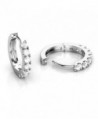 Sterling Silver Zirconia Huggie Earrings