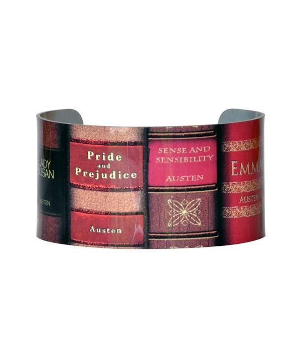 Jane Austen Wide Cuff - Jane Austen Books Aluminum Bracelet - C411X3553UN