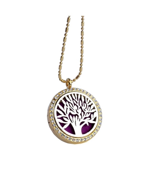 Aromatherapy Essential Oils Diffuser Magnetic 30mm Locket Pendant Necklace - CS12O07NBIH