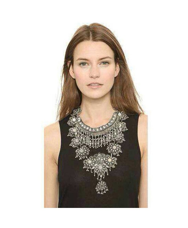 Zhenhui Statement Necklace Bohemian Accessories - Black - CL124E9QG57