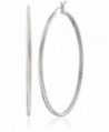 Cole Haan "Metal Basic" Basket Weave Hoop Earrings - Silver Tone - CA127JAWFMF