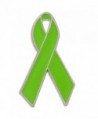 PinMart's Lime Green Awareness Ribbon Enamel Lapel Pin - C711MCFEX7T