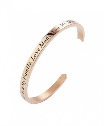 Meibai Stamped Stainless Keepsake Gold Marriage - Rose Gold-Marriage Made You My Family Love Made You My Mom - CG183N7OQLY
