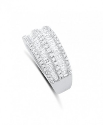 Sterling Simulated Diamond Baguette Statement