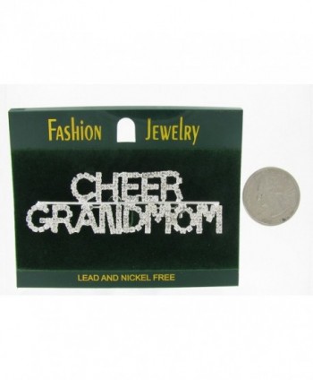 Cheer Grandmom Rhinestone Brooch Crystals