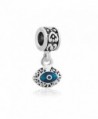 2 Sided Blue Evil Eye Protection Dangle Charm Jewelry Bead Fits European Compatible Bracelets - C512O27J7O0