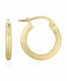 14k Yellow Gold 2mm Thick High Polished Plain Hoop Earrings - CO180RX9WGM