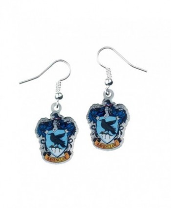 Official Harry Potter Silver Plated Ravenclaw Crest Drop Earrings on Harry Potter Card - CQ12EZISDDP