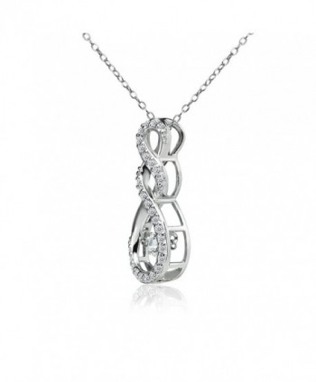 Sterling Infinity Necklace Swarovski Zirconia