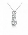 Sterling Infinity Necklace Swarovski Zirconia