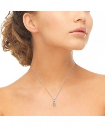 Sterling Infinity Necklace Swarovski Zirconia in Women's Pendants