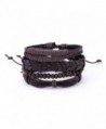 Susenstone Women Multilayer Bracelet-Handmade Bangle Leather Bracelets - I - CK188ZGN6DD