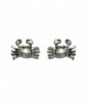 Tiny Sterling Silver Crab Stud Earrings - CO11DTKR2VZ