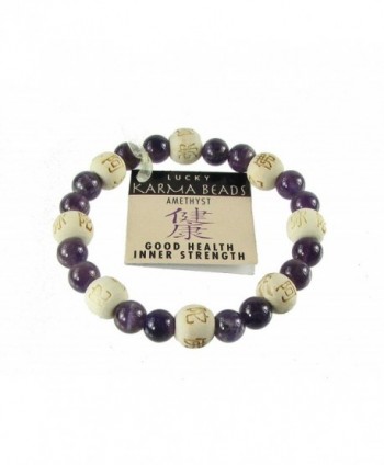 Zorbitz Inc. - Lucky Karma Bracelet with Amethyst for Good Health / Inner Strength - CG113WAZCXB