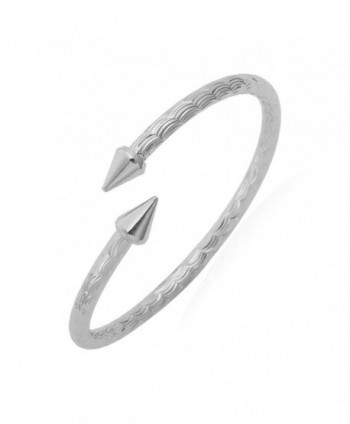 U7 Unisex Arrow Fancy Bracelets Platinum/18K Gold Plated Solid Bangle Cuff Bracelet - platinum - CS11T0EW8Y5