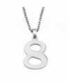 Ensianth Lucky Number Necklace Stainless Steel Pendant Necklace Best friend Gift Birthday Gift Number 0-9 - 8 - CL186O3CRXG