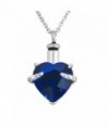 12 Colors Heart Crystal Cremation URN Necklace for Ashes Jewelry Memorial Keepsake Pendant - CE12H2CZ48D