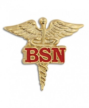 PinMart's Bachelor of Science Nursing Red BSN Caduceus Lapel Pin - CH11KV449PJ