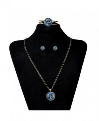 Vintage Pendant Necklace Earrings 09000605