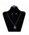 Vintage Pendant Necklace Earrings 09000605
