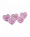 Heart Shaped Pink Rose Flower Enamel Lapel Pin - C618777HT7D