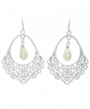 Filigree Teardrop Boutique Style Dangle Earrings - CH180TTNXDY