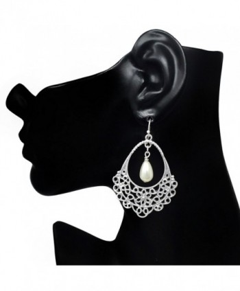 Filigree Teardrop Boutique Earrings Imitation