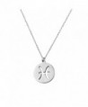 ZUOBAO Birthday Gift Zodiac Signs Cut Out Disc Necklace Horoscope Zodiac Choker Necklace - Pisces pendant - CI12OCJOHID