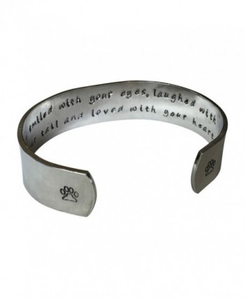 You Smiled With Your Eyes- Laughed With Your Tail Hand Stamped 1/2" Aluminum Cuff Bracelet - CD12N6CHVK7