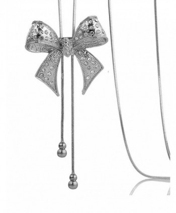 Necklaces Adjustable Necklace Valentines Anniversary - SILVER - C6186X8ZLX6