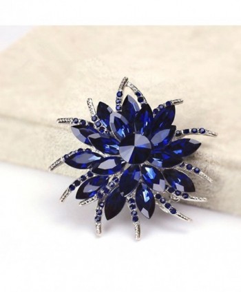Merdia Flower Brooch Created Crystal in Women's Brooches & Pins