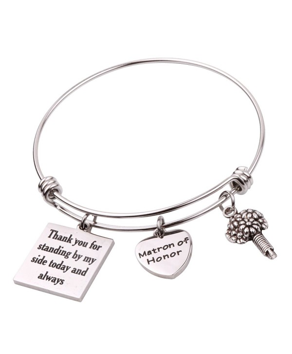 Matron of Honor Gift Matron of honor Jewellery Bridesmaid bracelet - Matron of Honor Bracelet - C2189WLTLAY