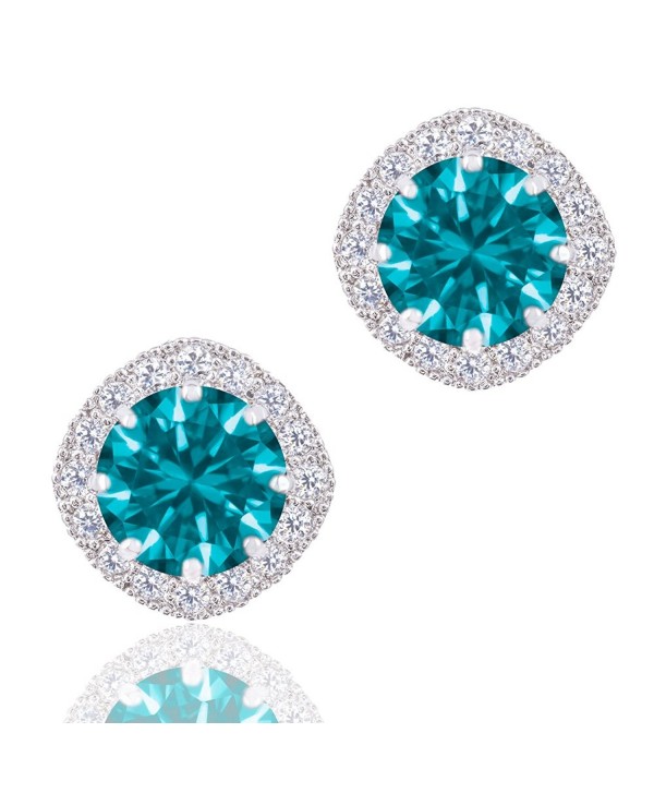 ORROUS CO Legacy Collection Zirconia - 18k White Gold Plated - Aquamarine - CD125KQJ3PN
