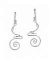 Intricate Abstract Swirls Sterling Silver .925 Dangle Fish Earrings - CS11N320TT1