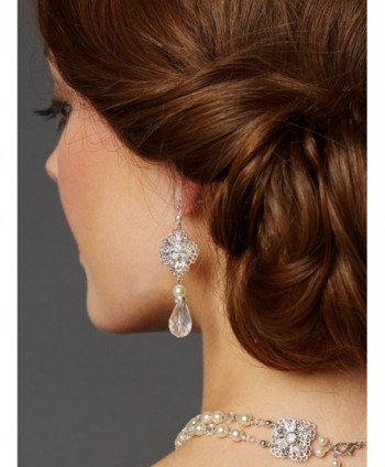 Mariell Vintage Crystal Wedding Earrings