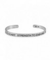 .925 Sterling Silver "Courage to Start" Cuff Bracelet - CL12BT595NJ