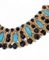 Crystals Moon shape Turquoise Statement Necklace in Women's Strand Necklaces