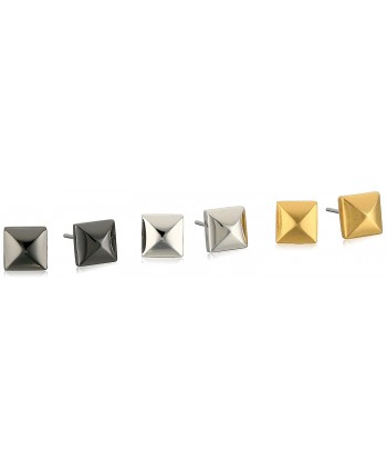 Nicole Miller Triple Metal Stud Earrings - CN17YLL4CI6