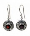 NOVICA .925 Sterling Silver and Garnet Round Dangle Earrings- 'Scarlet Ladybug' - CI127W267VV